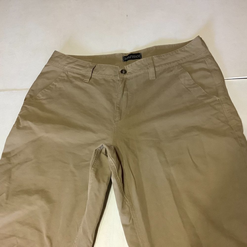 Men's Marmot Khaki Nylon Hiking Pants Size 34 - Picture 2 of 9